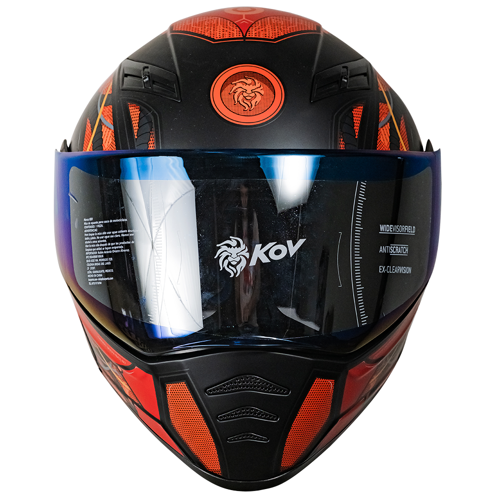 CASCO ESTELAR CYBORG ROJO CON LUZ LED Cascos KOV + de motociclista