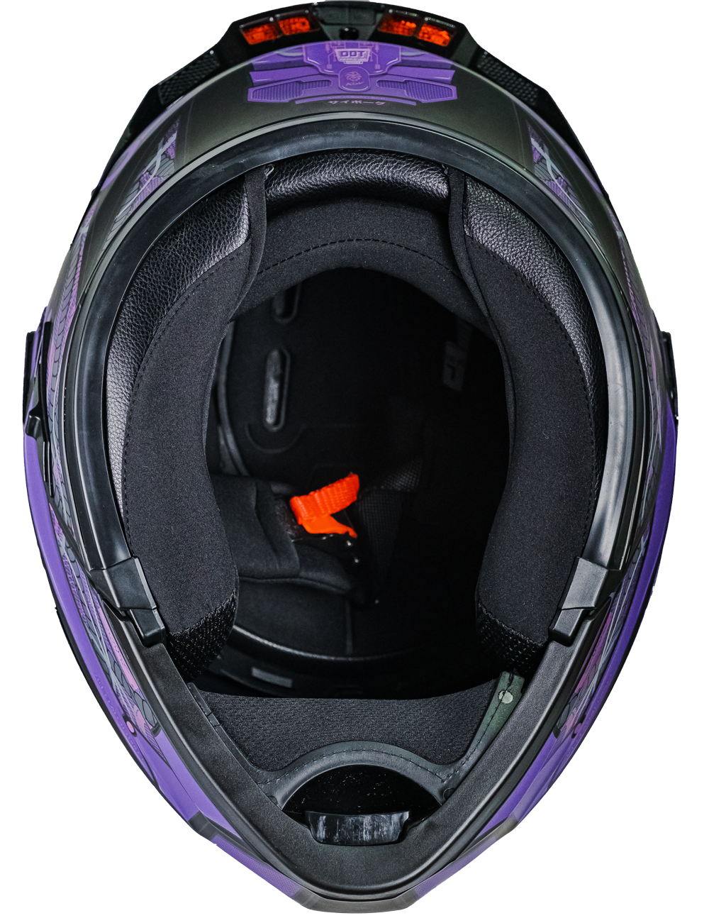 CASCO ESTELAR CYBORG MORADO (luz led) Cascos KOV + de motociclista