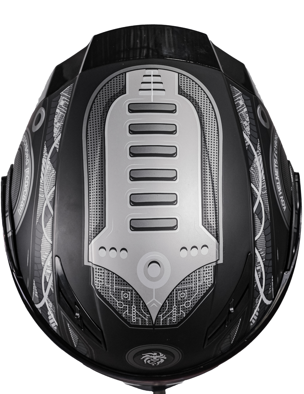CASCO ESTELAR CYBORG GRIS CON LUZ LED Cascos KOV + de motociclista