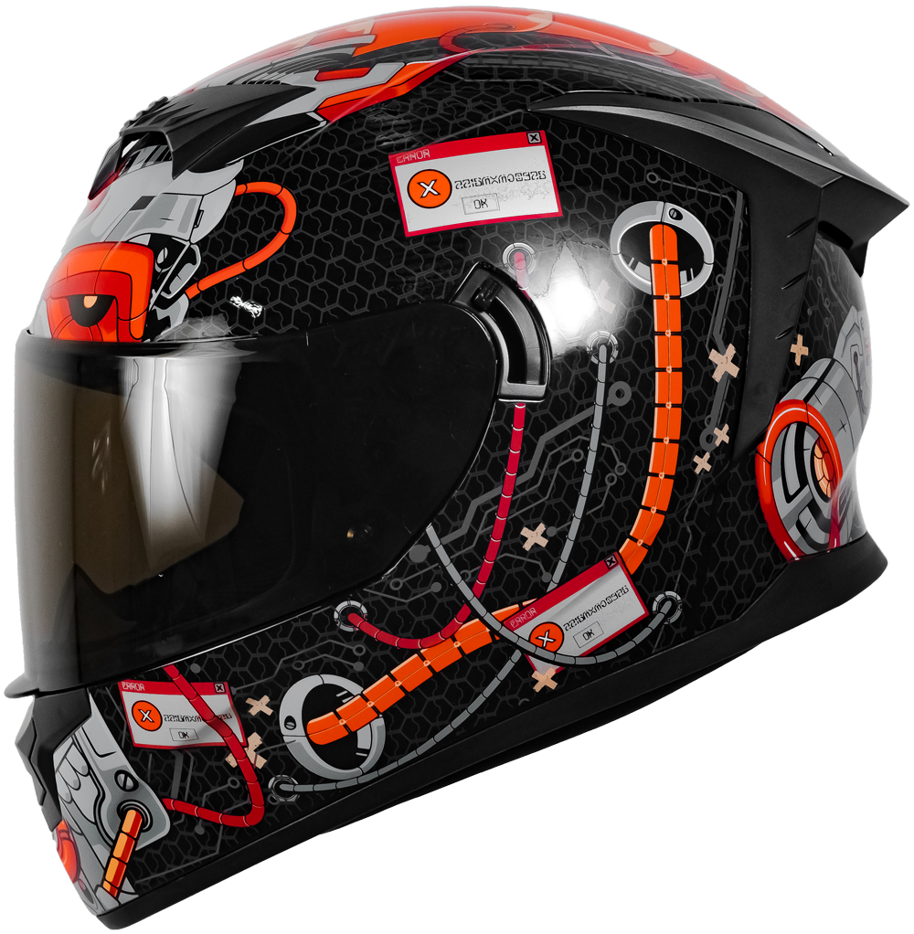 CASCO SPARTAN ERROR ROJO Cascos KOV + de motociclista