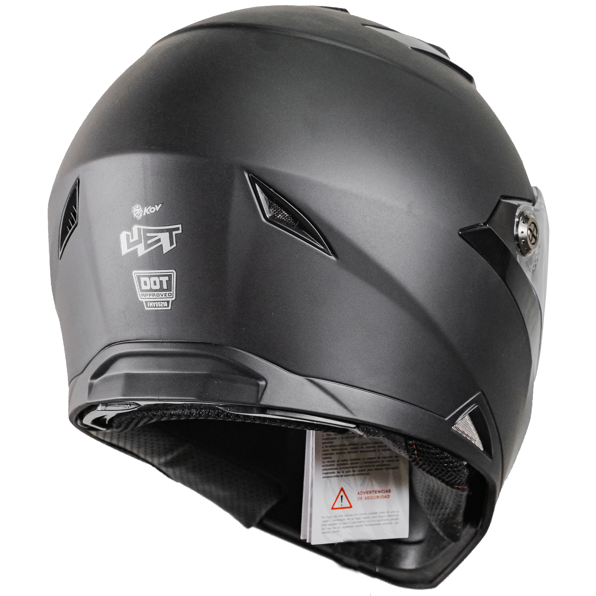 CASCO JET NEGRO MATE Cascos KOV + de motociclista