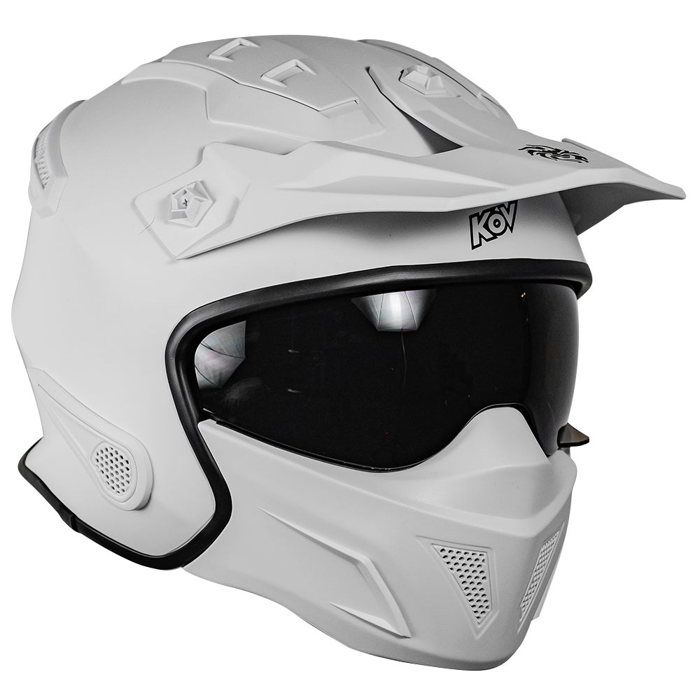 CASCO ROCK-O BLANCO Cascos KOV + de motociclista