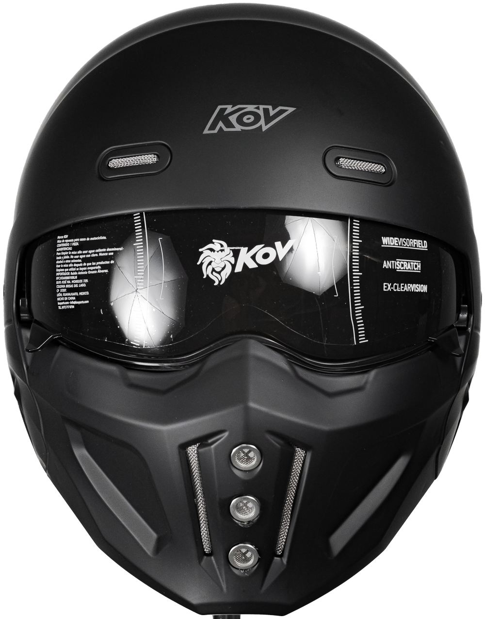 CASCO SPECTRUM NEGRO Cascos KOV + de motociclista