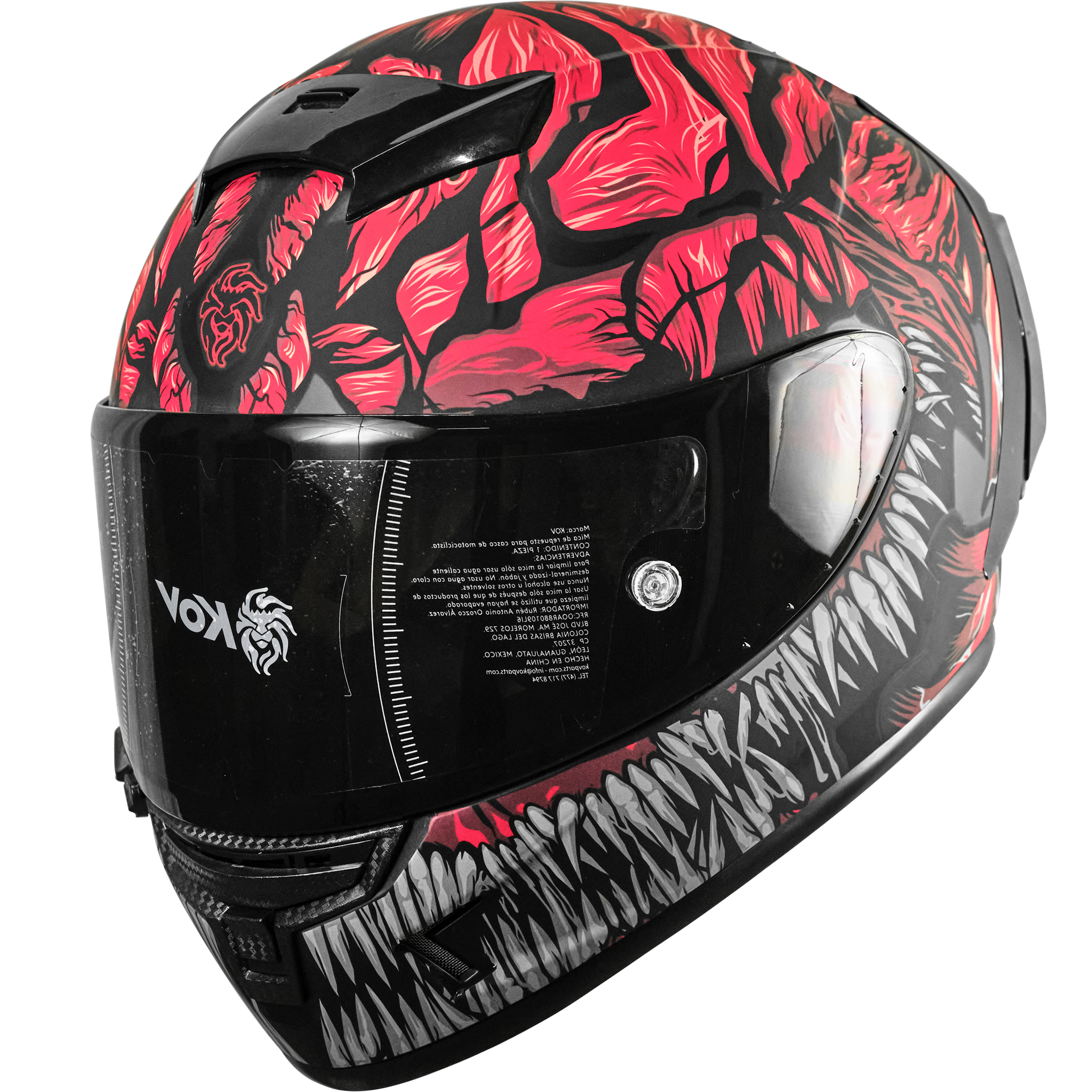 CASCO AIRCUT CARNIVOR RED Cascos KOV + de motociclista
