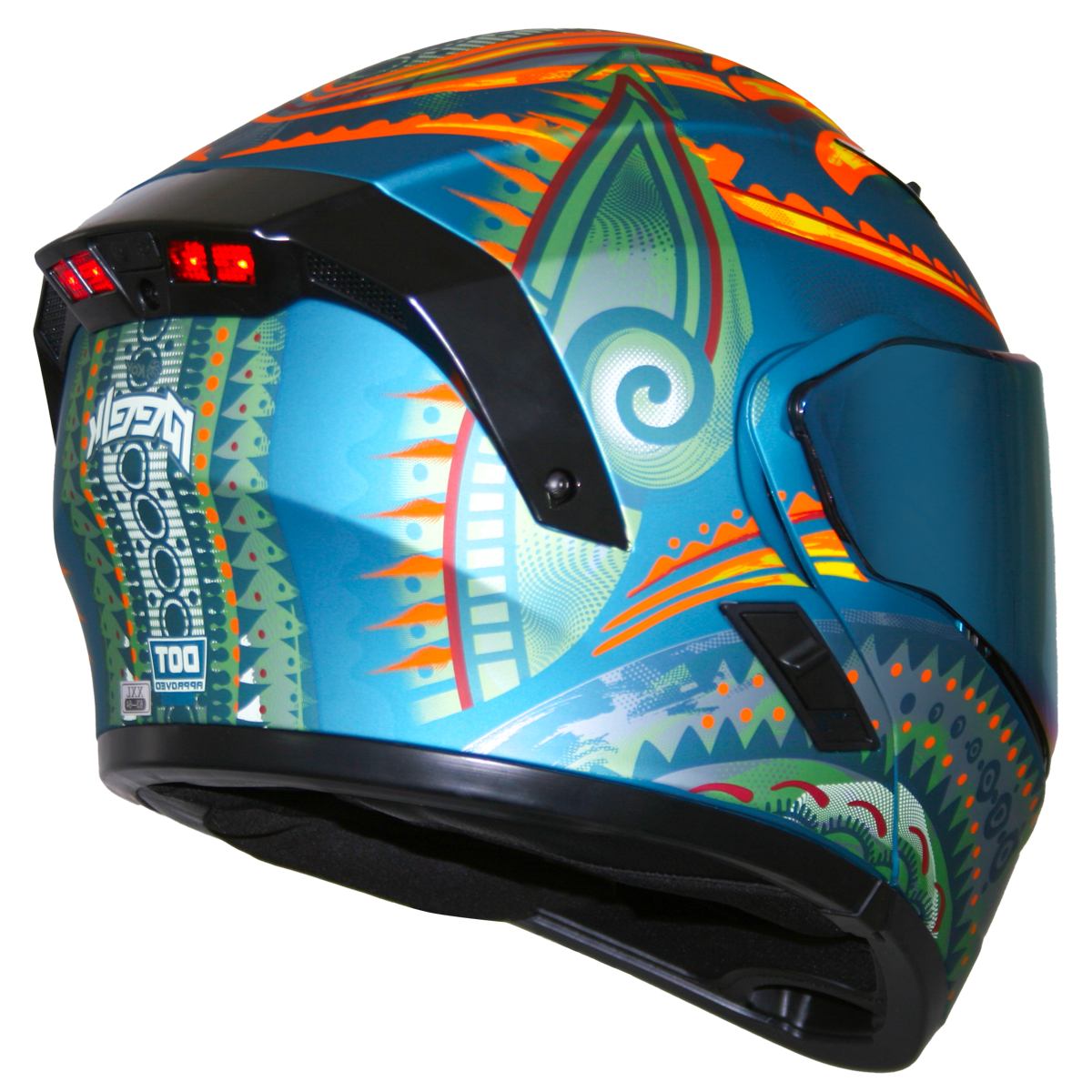 CASCO ESTELAR PEEK CON LUZ LED Cascos KOV + de motociclista