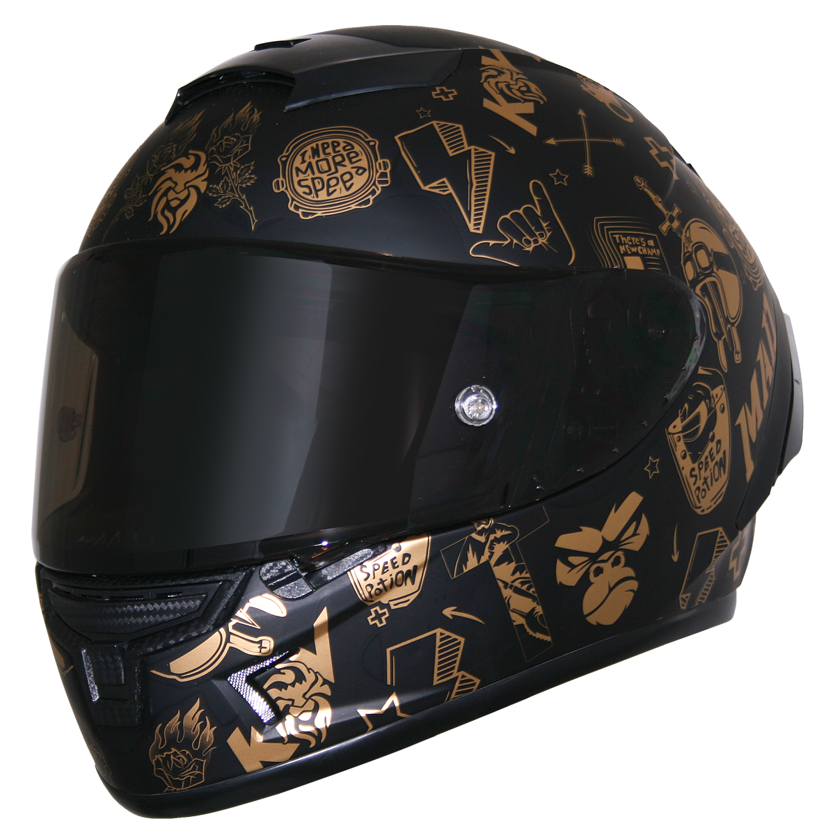 CASCO AIRCUT SMASH DORADO Cascos KOV + de motociclista
