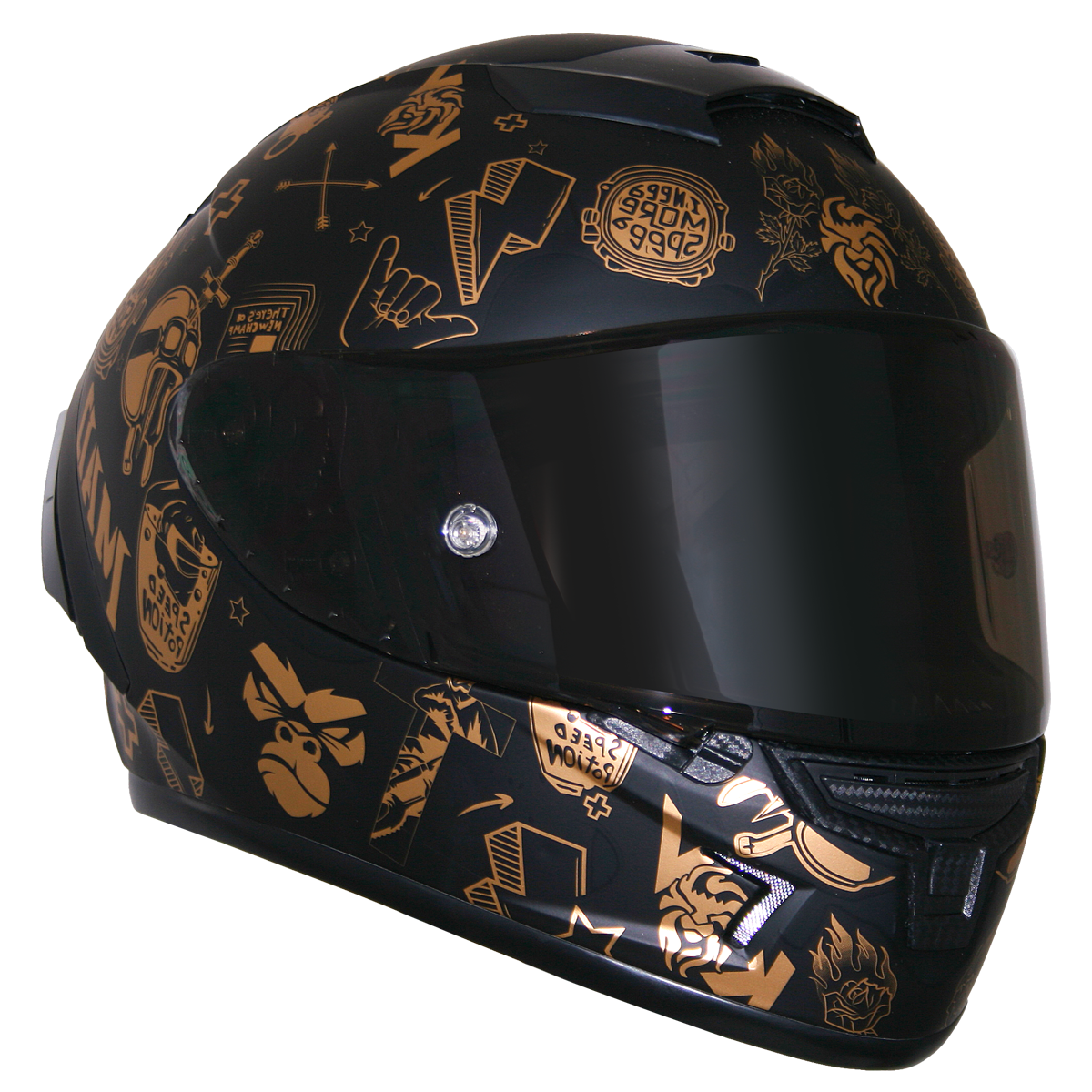 CASCO AIRCUT SMASH DORADO Cascos KOV + de motociclista
