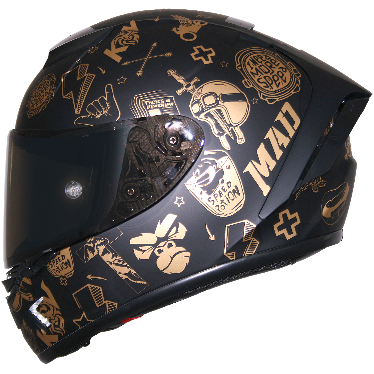 CASCO AIRCUT SMASH DORADO Cascos KOV + de motociclista