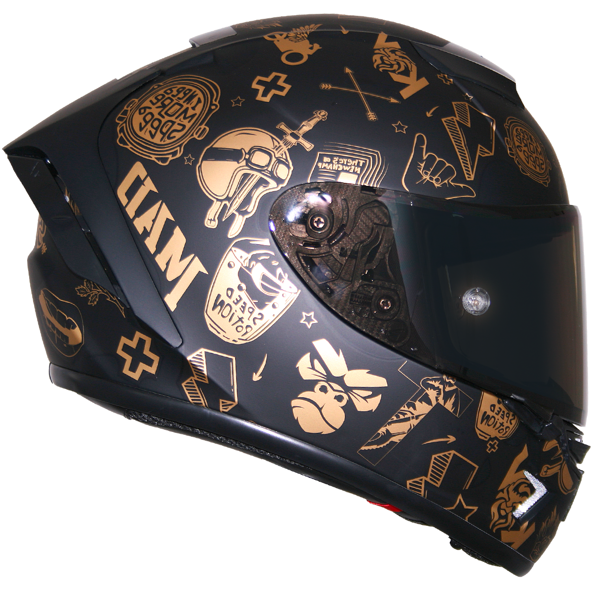 CASCO AIRCUT SMASH DORADO Cascos KOV + de motociclista