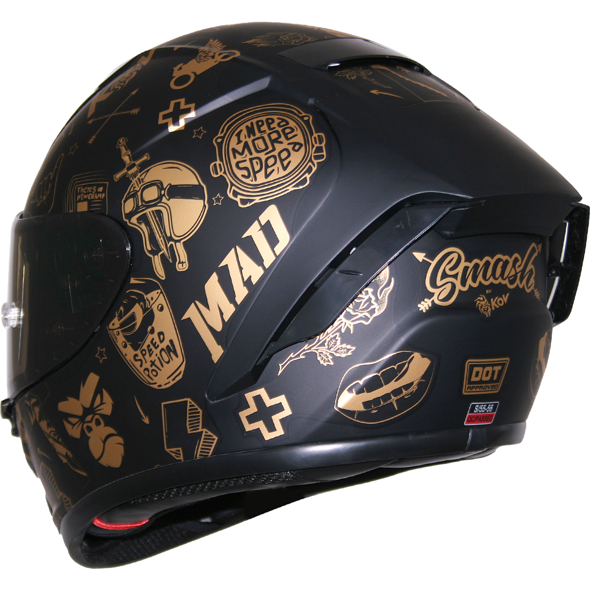 CASCO AIRCUT SMASH DORADO Cascos KOV + de motociclista