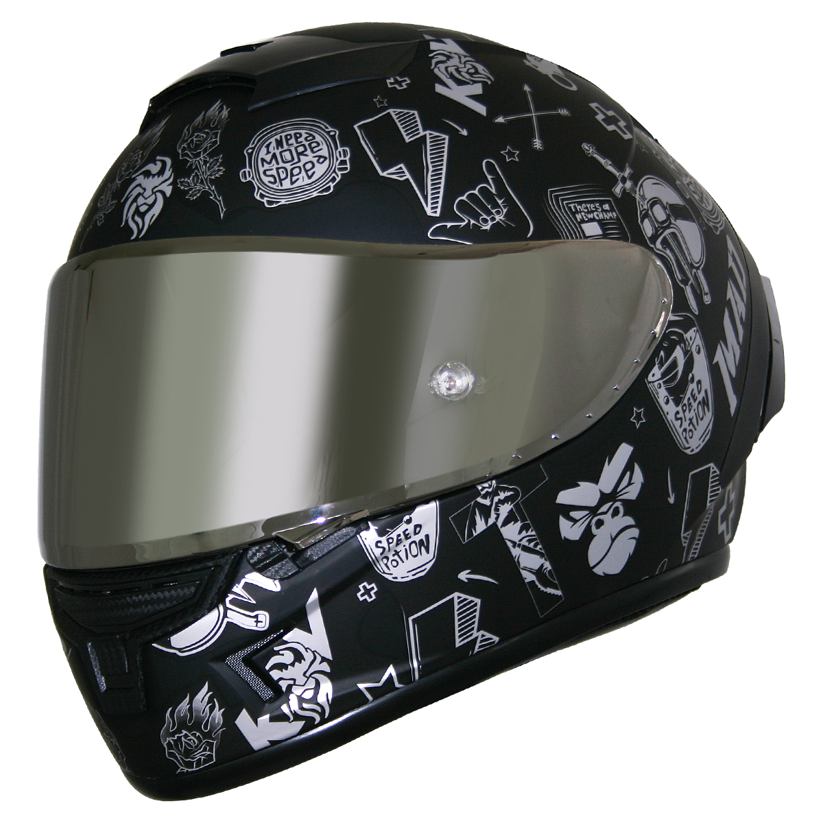 CASCO AIRCUT SMASH PLATA Cascos KOV + de motociclista