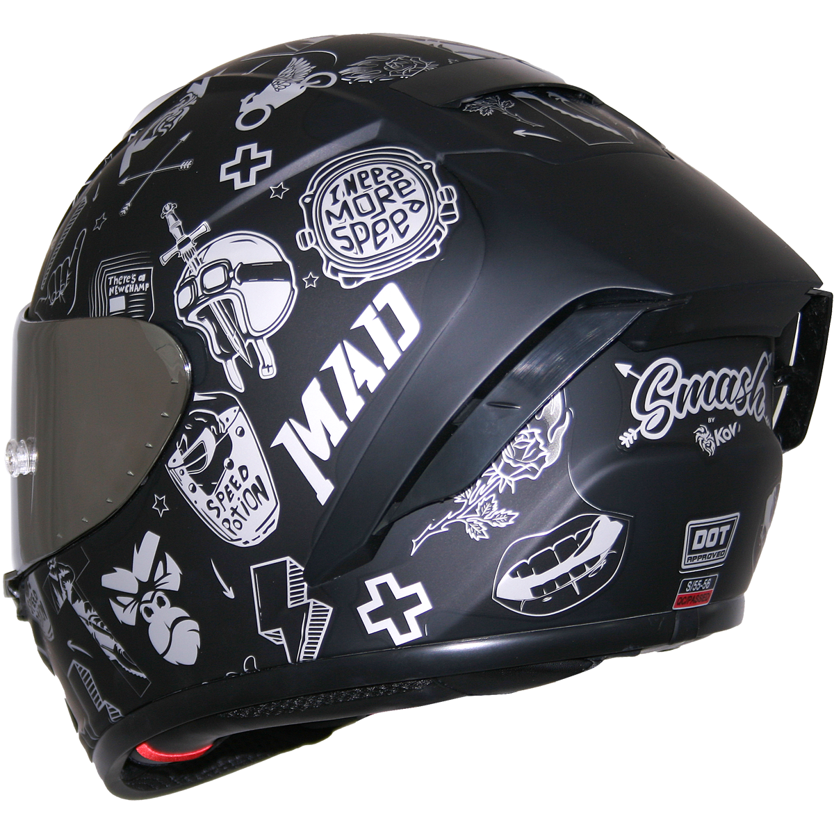 CASCO AIRCUT SMASH PLATA Cascos KOV + de motociclista