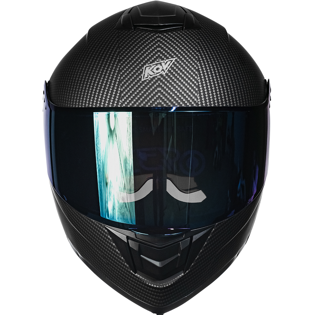 CASCO ZERO TIPO FIBRA DE CARBONO CON LUZ LED Cascos KOV + de motociclista