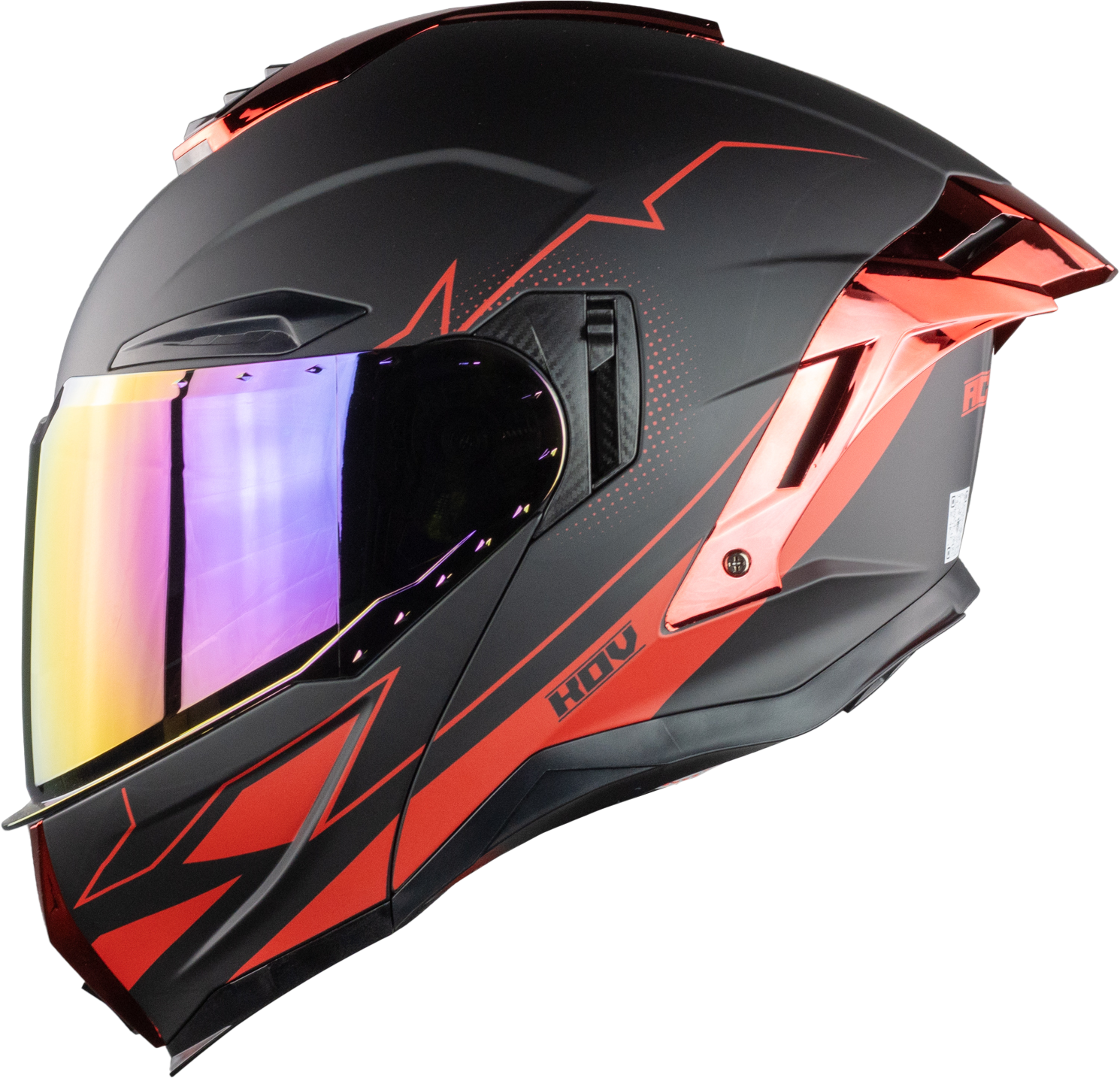 CASCO APOLO ACTIVE NEGRO-ROJO Cascos KOV + de motociclista