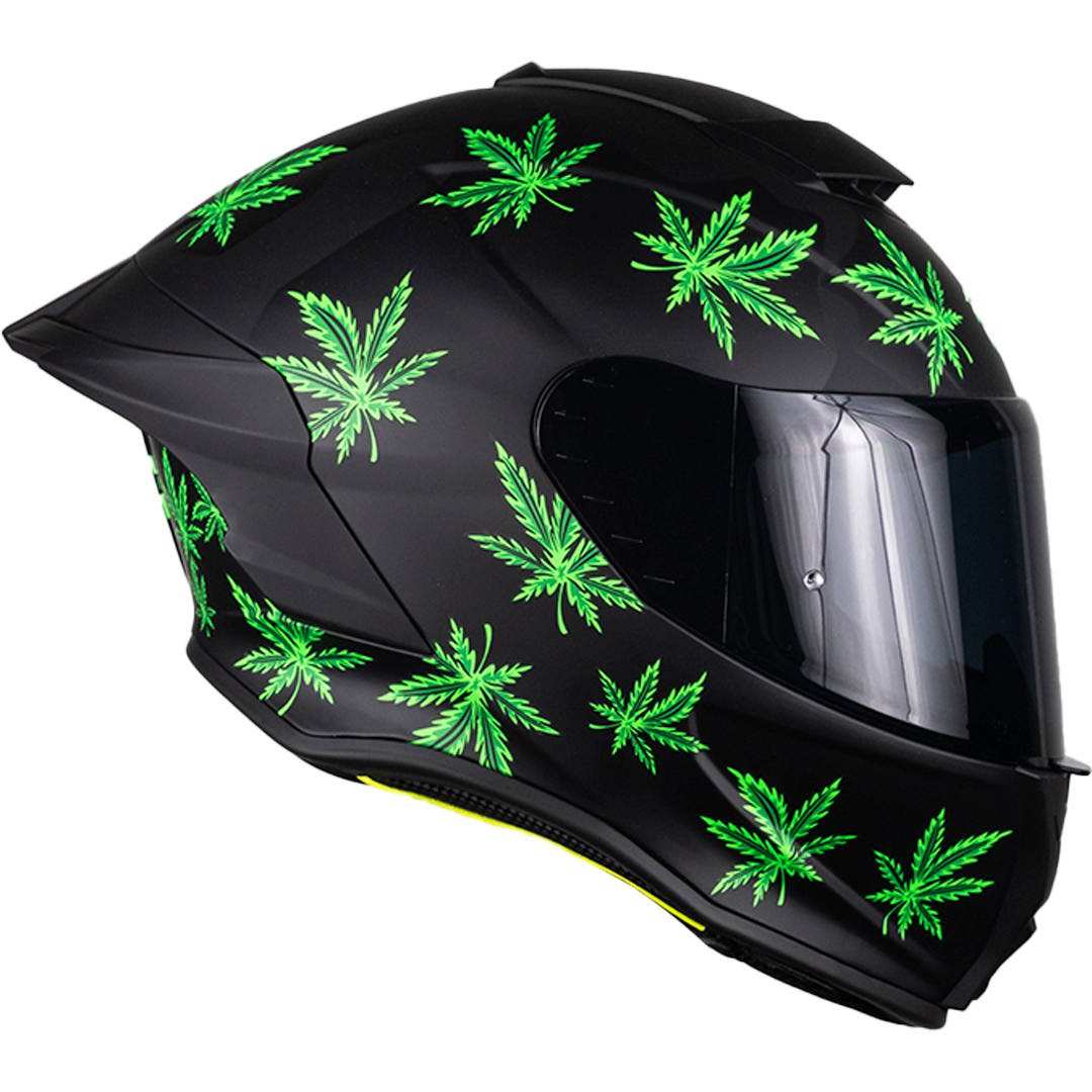 CASCO BUSTER MARY JANE NEGRO MATE FLUORESCENTE Cascos KOV + de motociclista