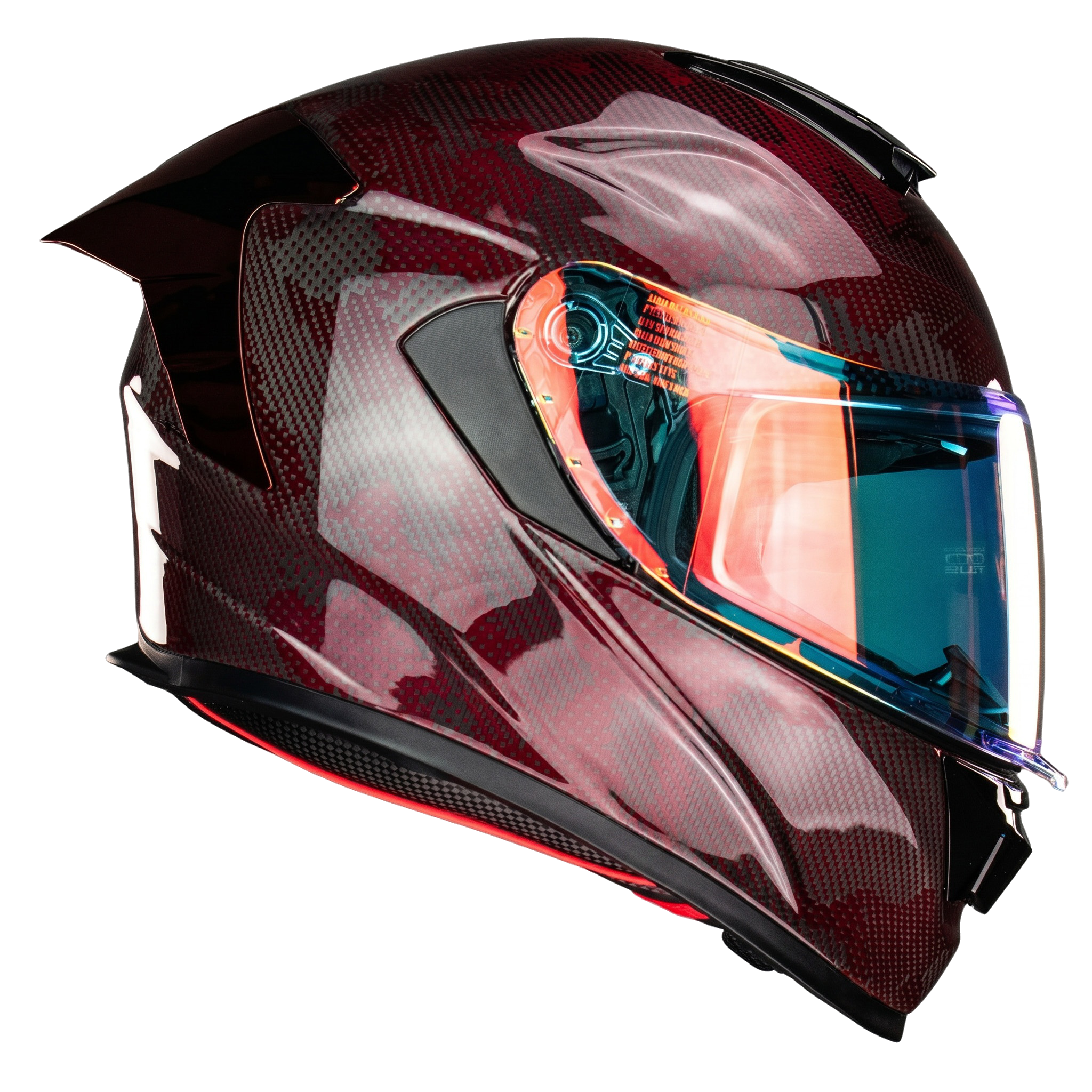 CASCO NEXUS FIBRA DE CARBON ROJO Cascos X-KOV + de motociclista