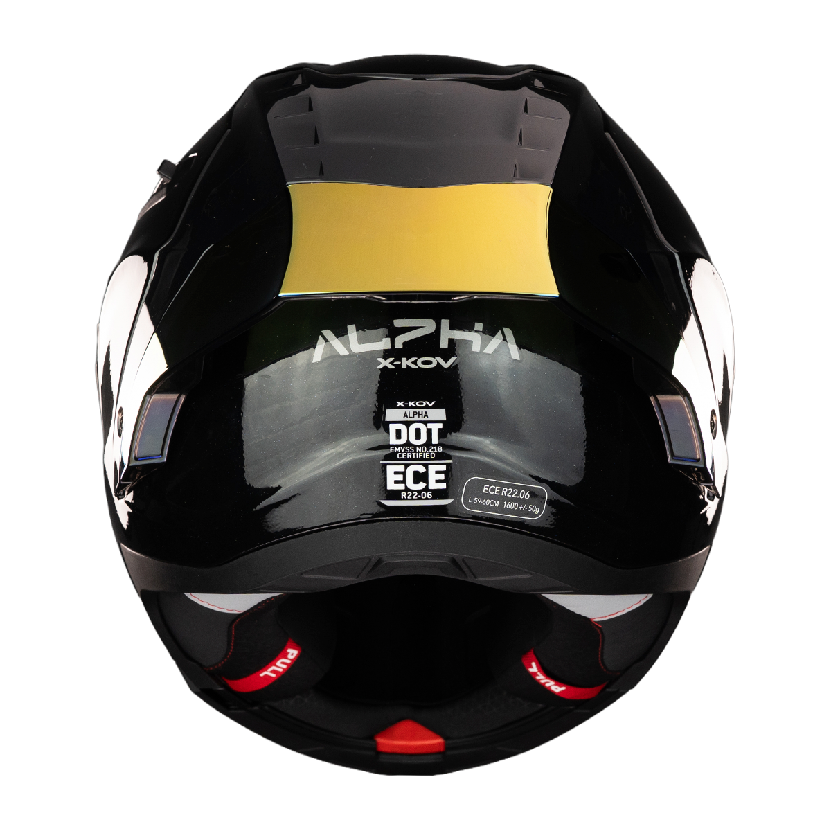 CASCO ALPHA NEGRO DORADO