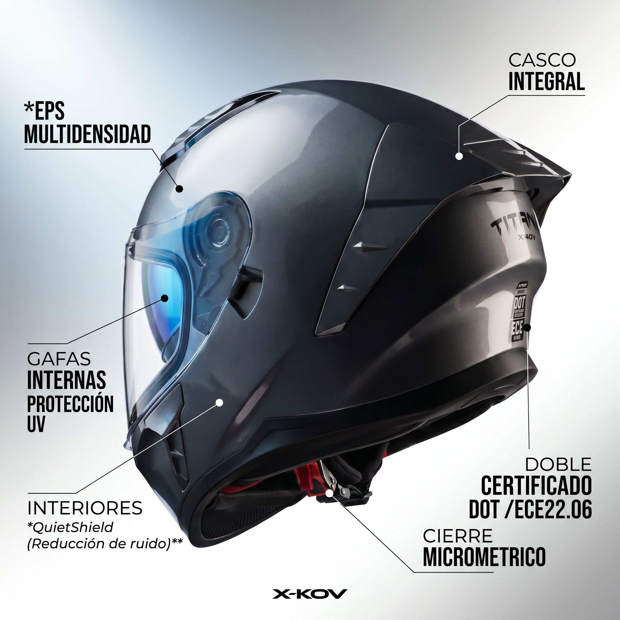 CASCO TITANIO GRIS