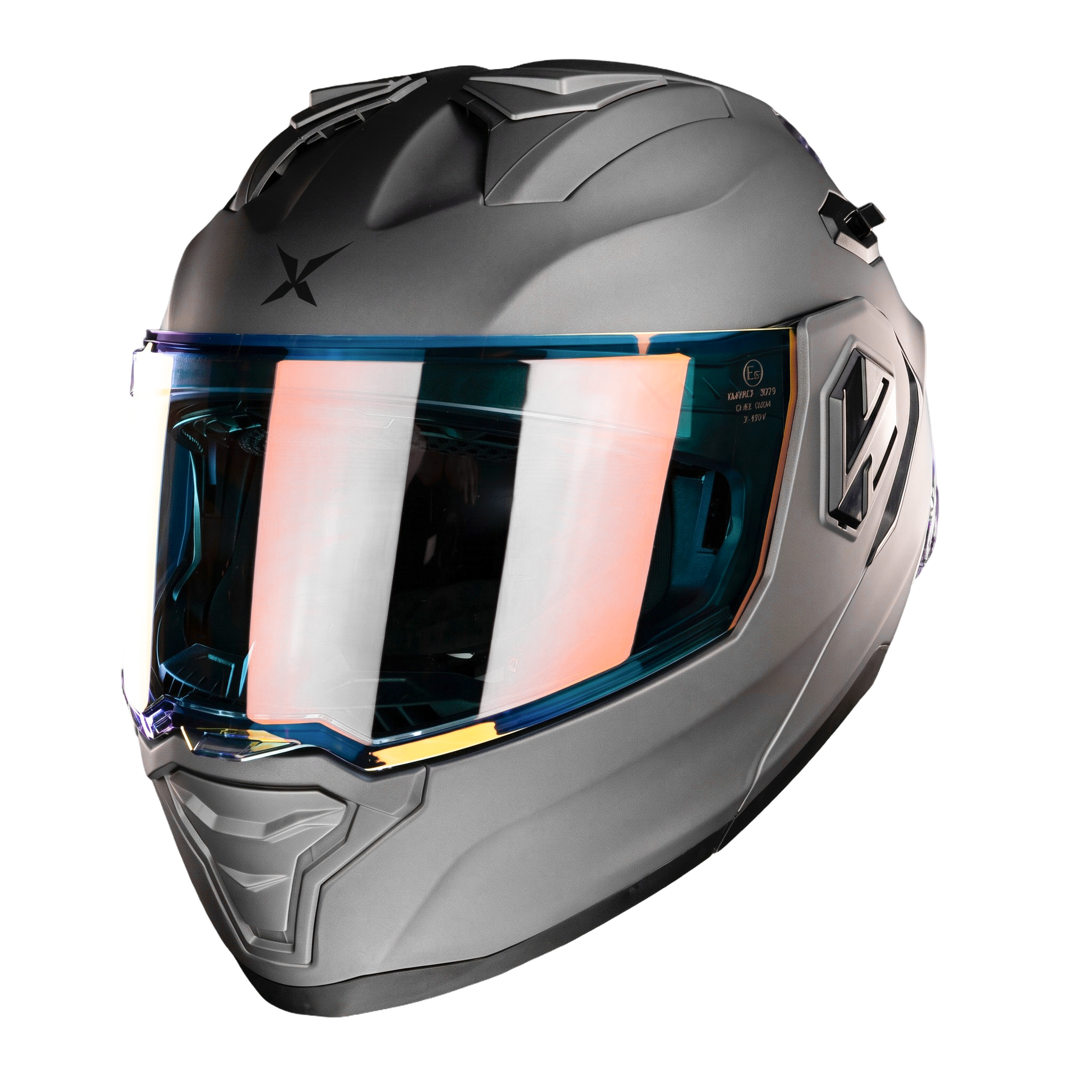CASCO ALPHA GRIS MATE Cascos X-KOV + de motociclista