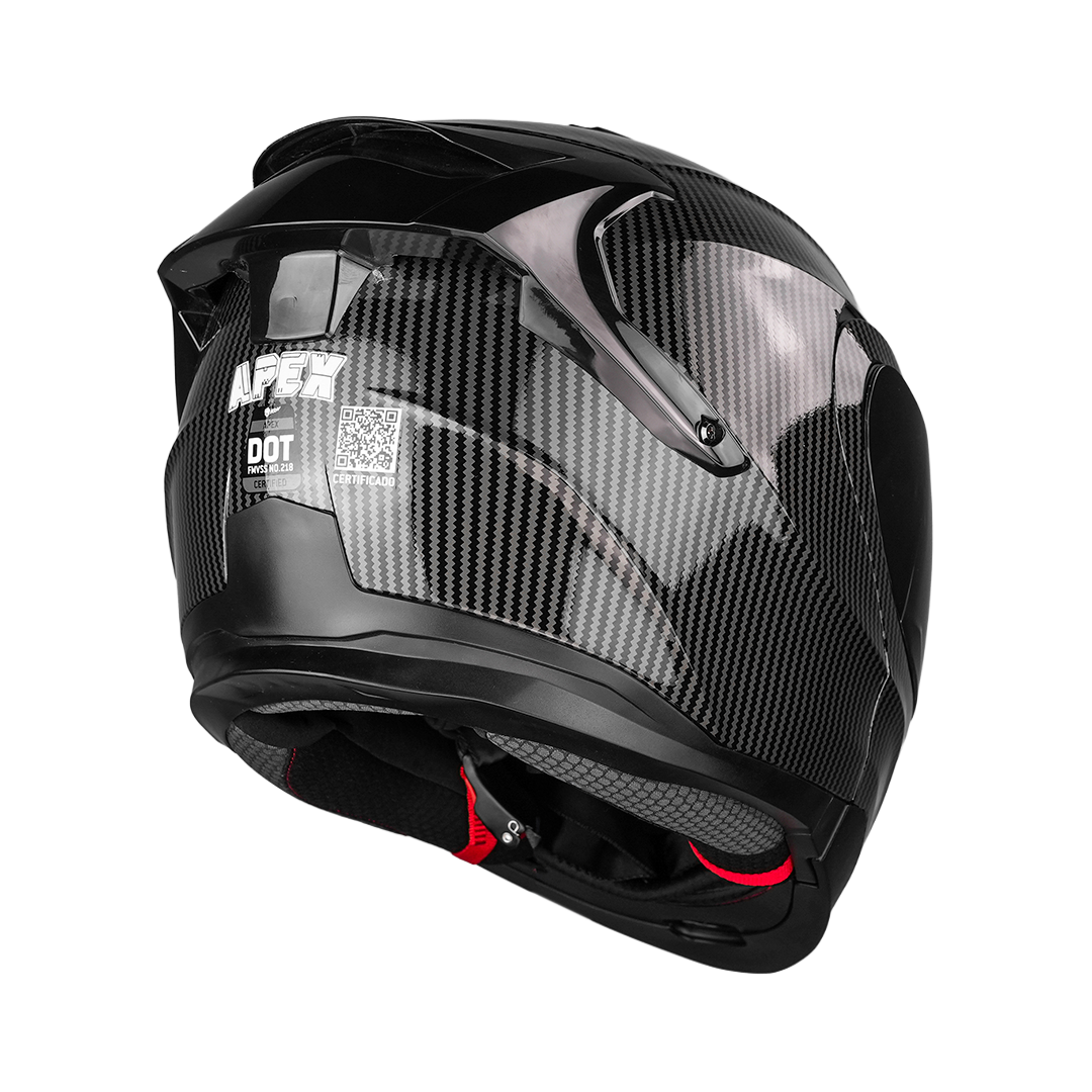 CASCO APEX CARBON NEGRO BRILLANTE Cascos KOV + de motociclista