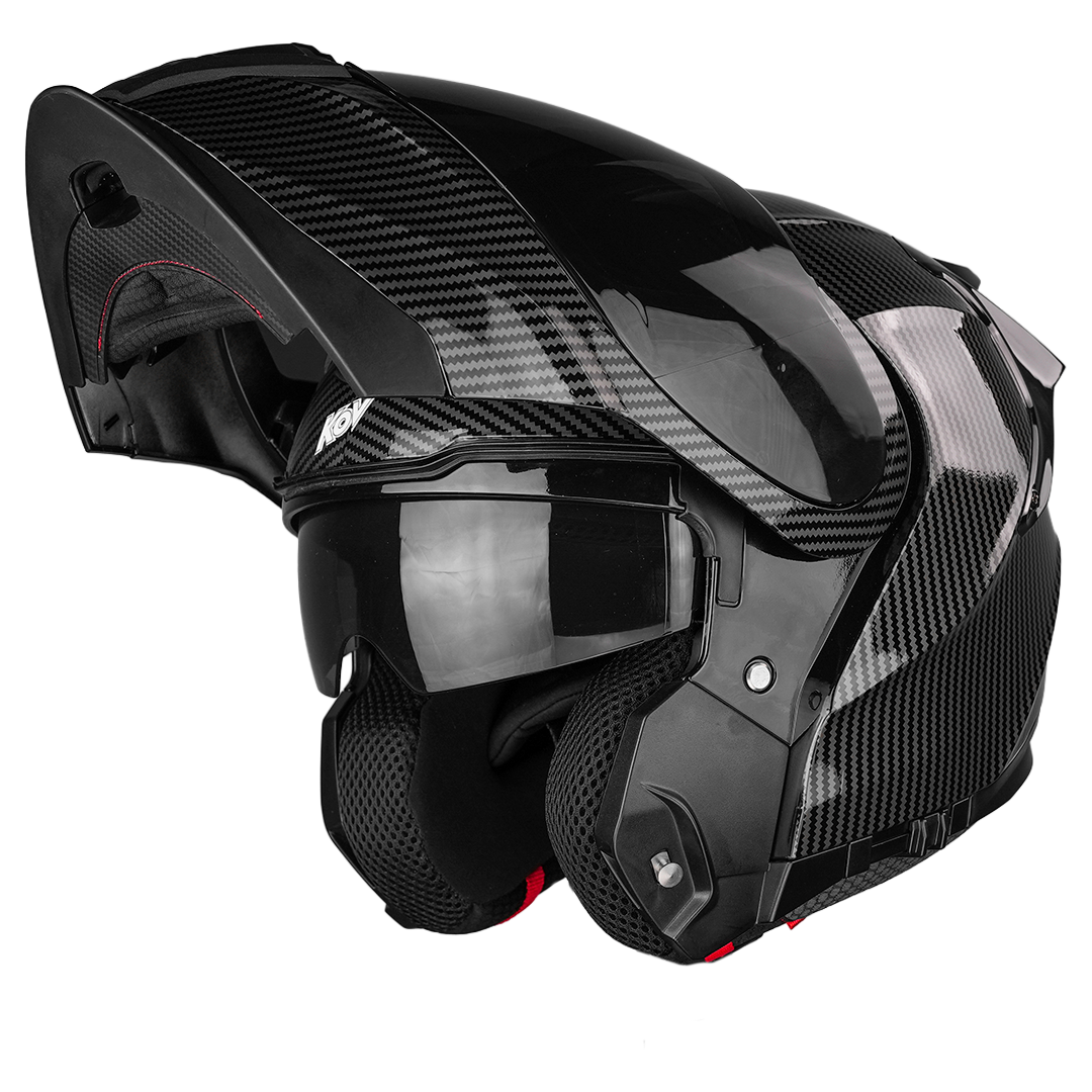 CASCO APEX CARBON NEGRO BRILLANTE Cascos KOV + de motociclista