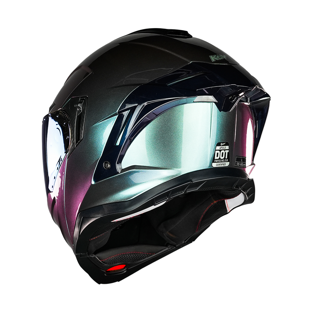 CASCO APOLO CAMALEON VERDE Cascos KOV + de motociclista