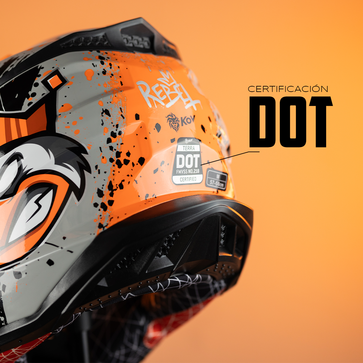 CASCO CROSS TERRA REBEL KOV + de motociclista