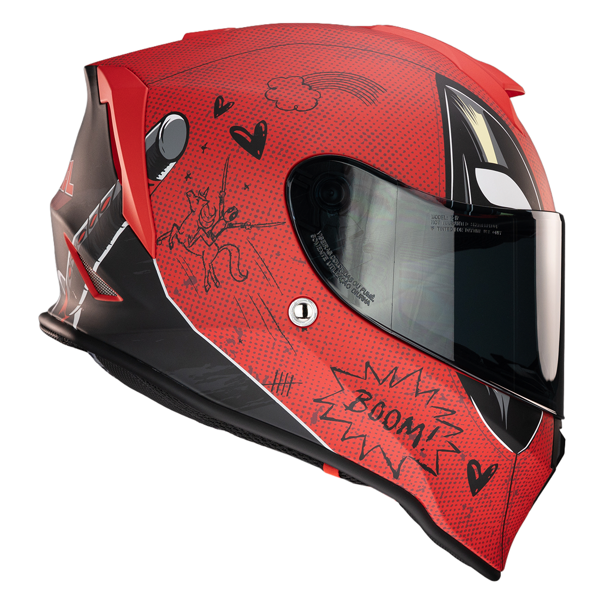 PREVENTA CASCO KROON MARVEL DEADPOOL Cascos KOV + de motociclista