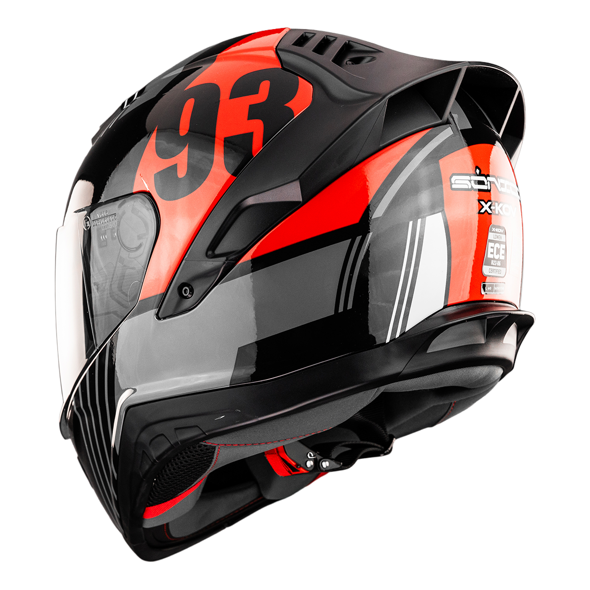 CASCO LOWEN SONICO NEGRO ROJO Cascos X-KOV + de motociclista