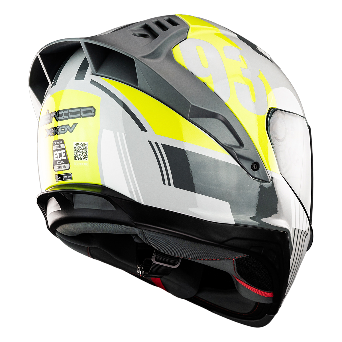 CASCO LOWEN SONICO GRIS NEON Cascos X-KOV + de motociclista