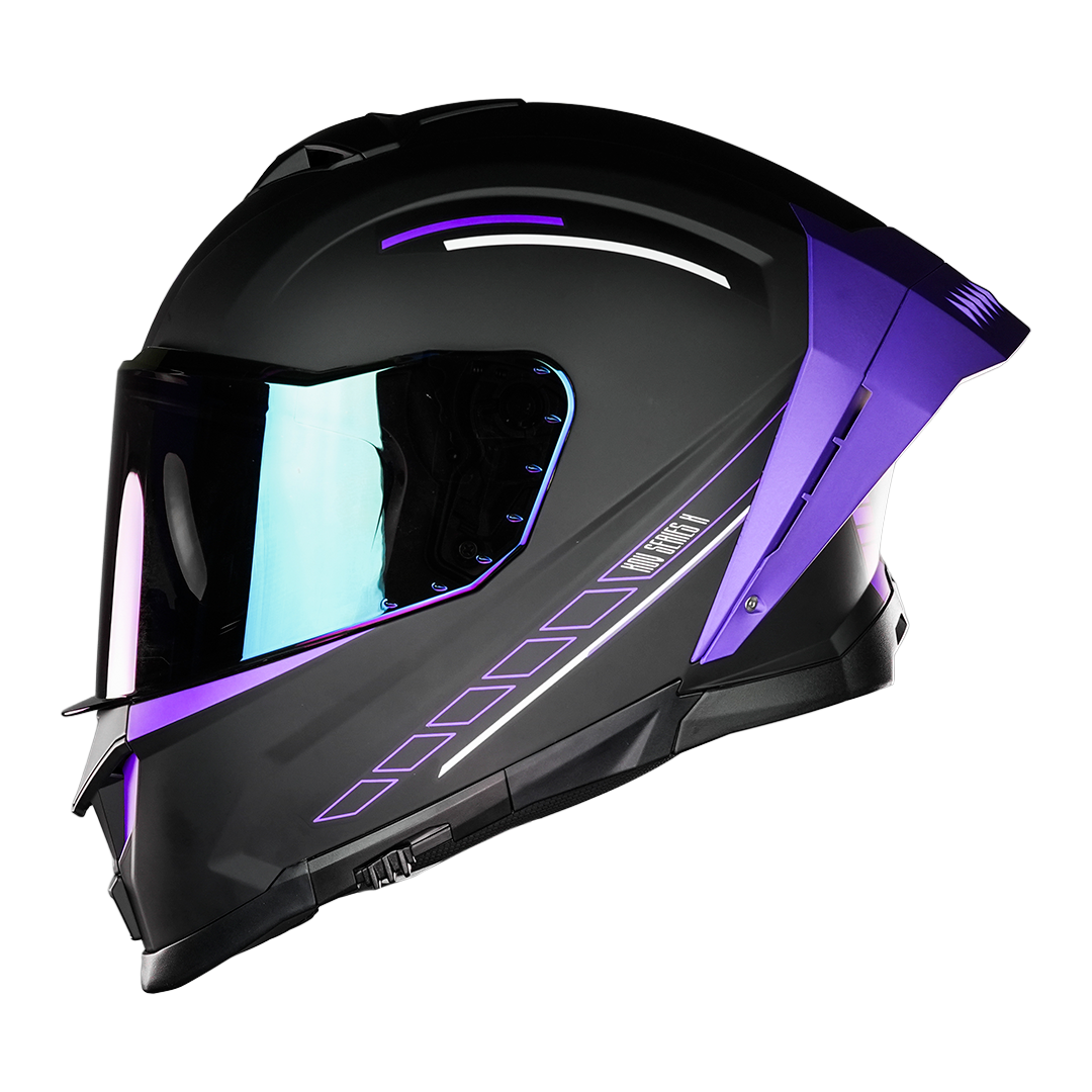 CASCO THANOS STREAK NEGRO MORADO Cascos X-KOV + de motociclista