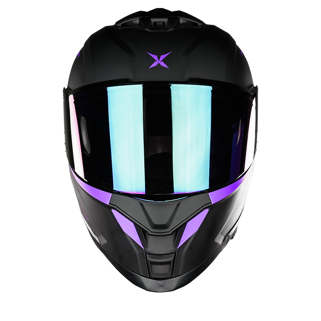 CASCO THANOS STREAK NEGRO MORADO Cascos X-KOV + de motociclista