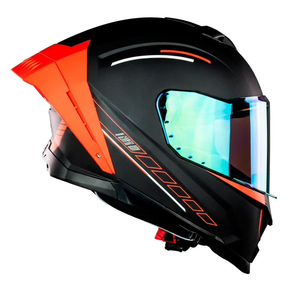 CASCO THANOS STREAK NEGRO ROJO Cascos X-KOV + de motociclista