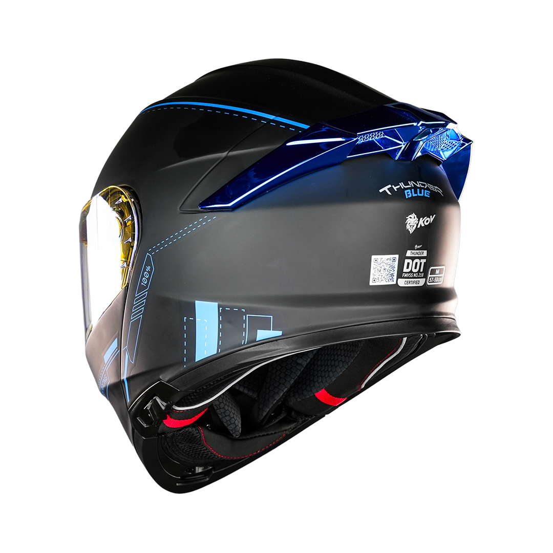 CASCO THUNDER RACING BLUE Cascos KOV + de motociclista