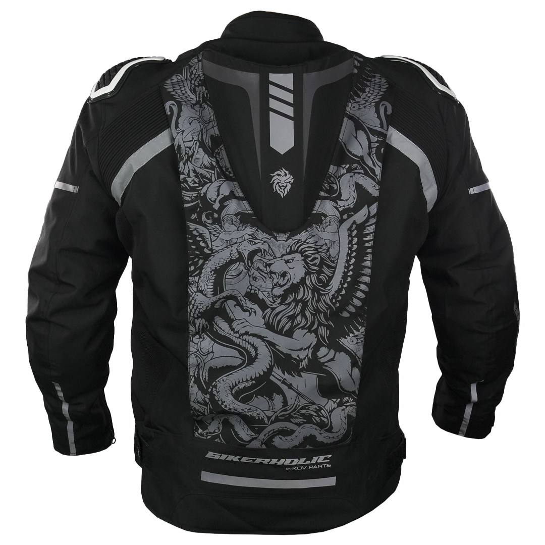 CHAMARRA BUCKLER NEGRA CON JOROBA KOV + de motociclista
