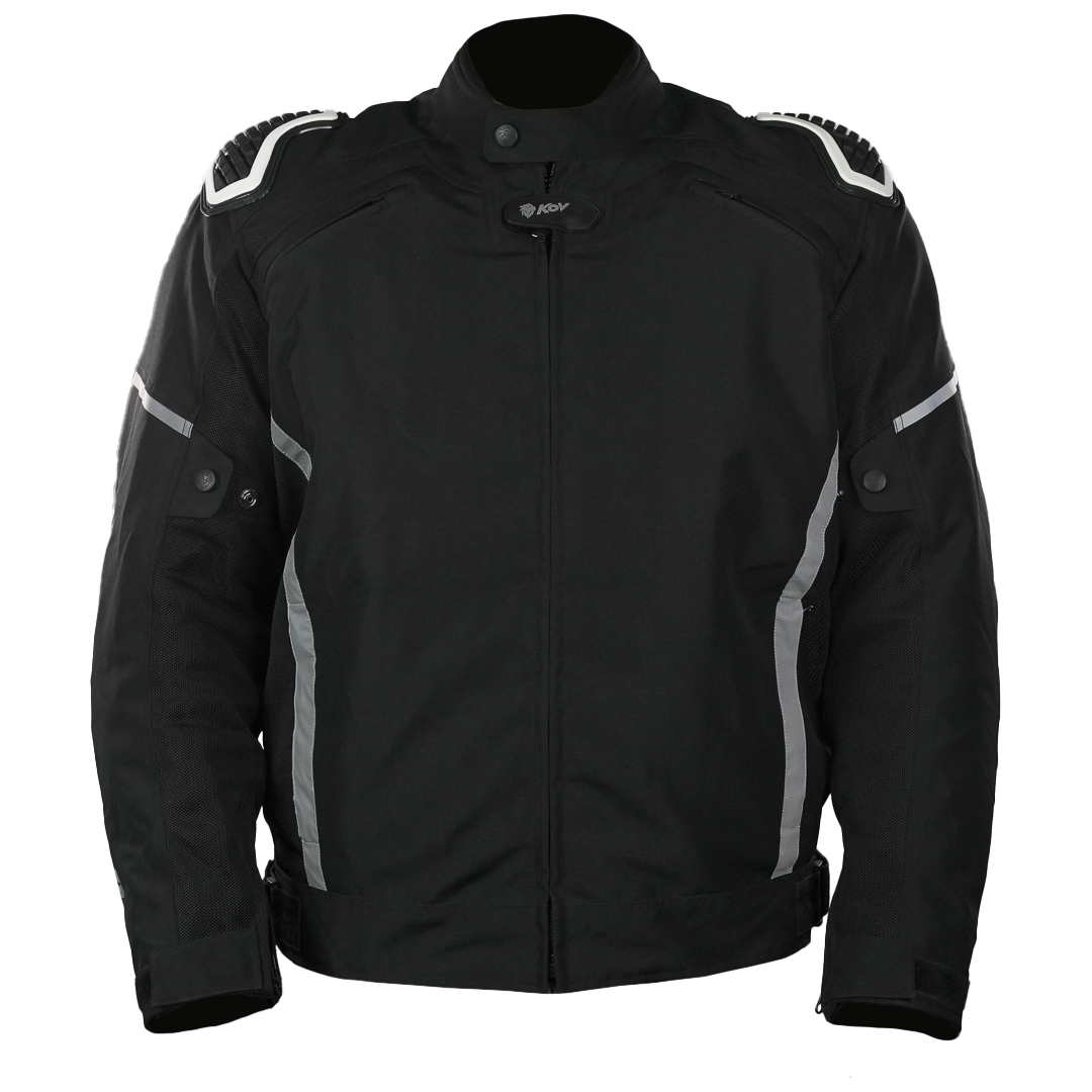 CHAMARRA BUCKLER NEGRA CON JOROBA KOV + de motociclista