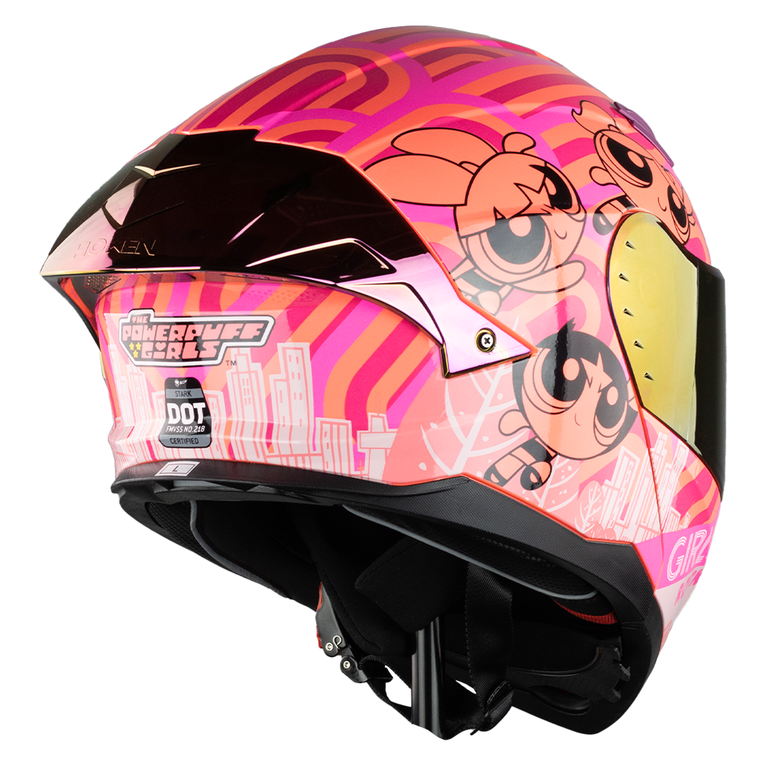 CASCO STARK CHICAS SUPERPODEROSAS ROCK GIRL ROSA Cascos KOV + de motociclista