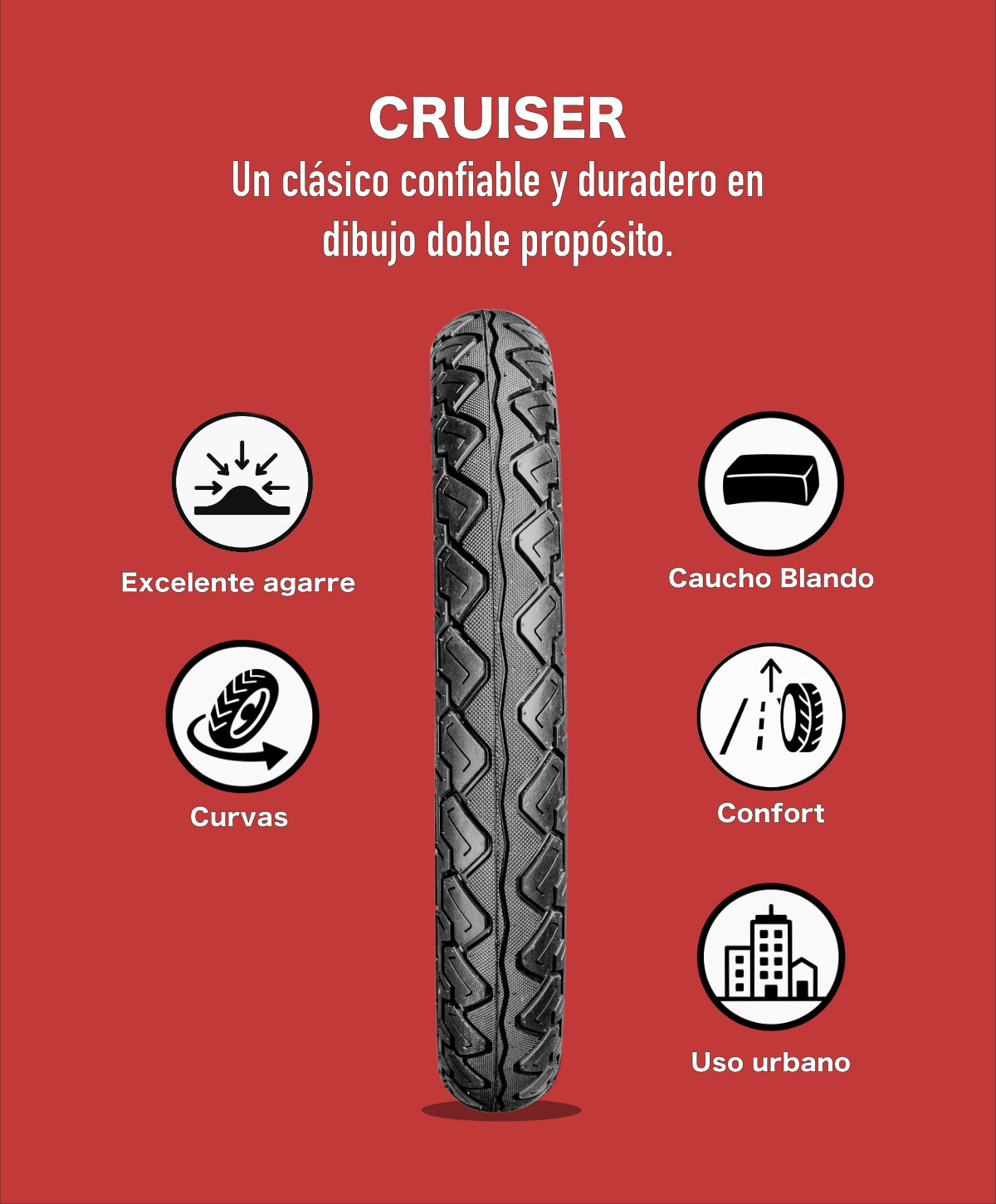 KOV TIRES CRUISER Llanta KOV + de motociclista
