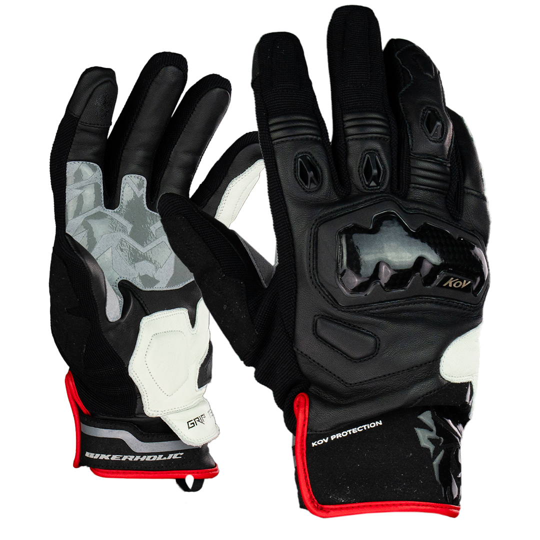 GUANTE KOV PIEL BORDERLINE NEGRO Guantes KOV + de motociclista