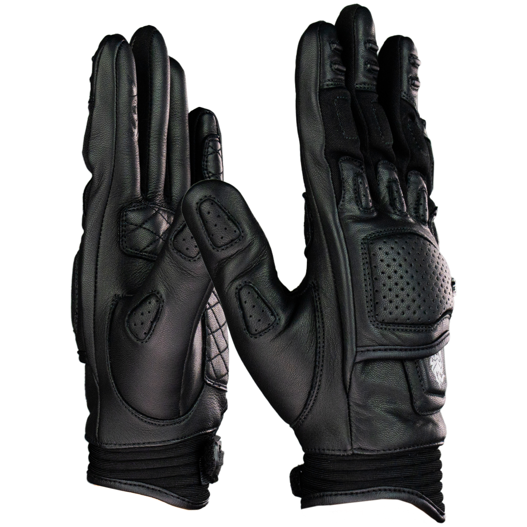 GUANTE KOV PIEL RACER NEGRO Guantes KOV + de motociclista