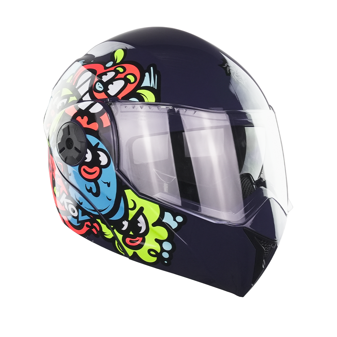 CASCO PARA NIÑO KIDS AZUL Cascos KOV + de motociclista