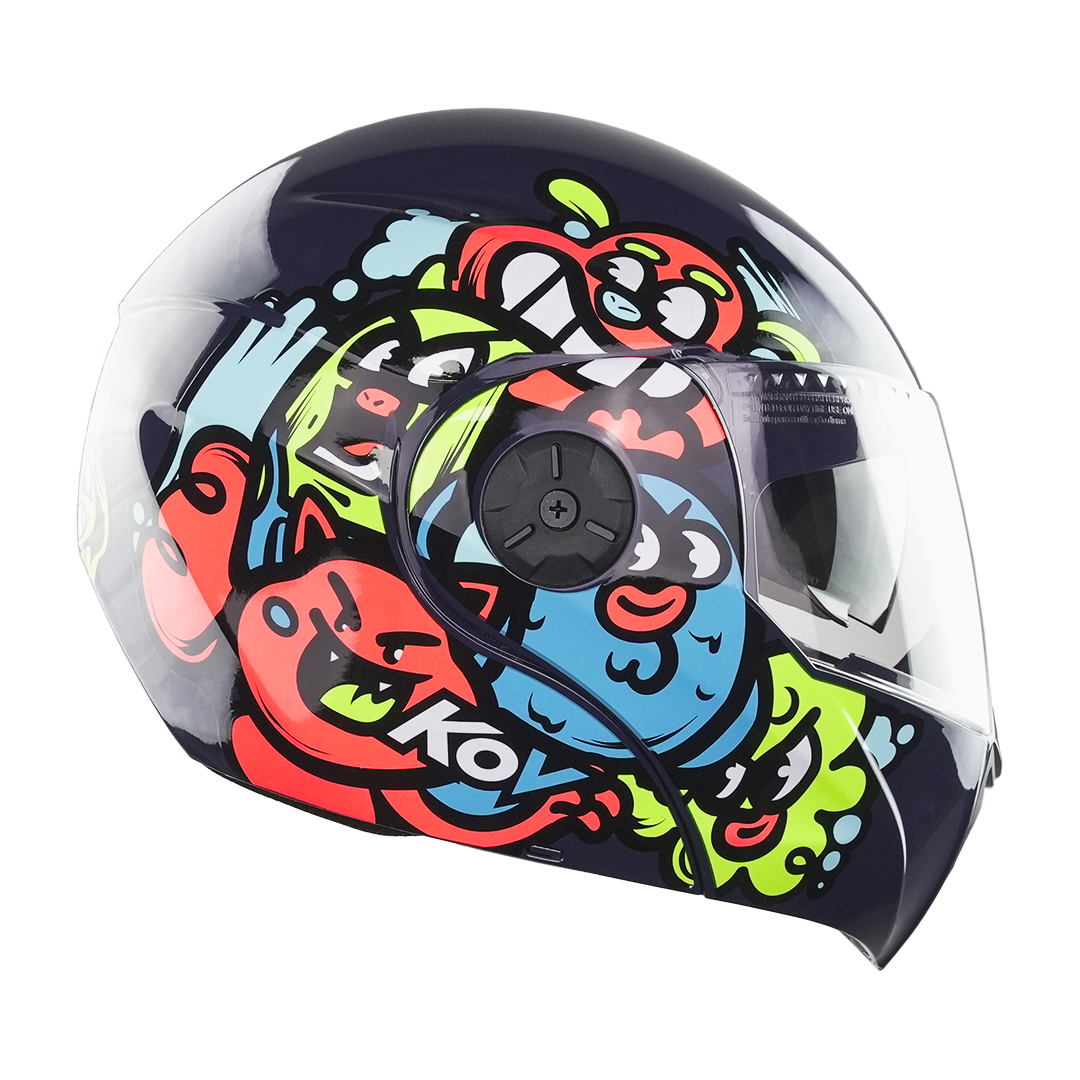 CASCO PARA NIÑO KIDS AZUL Cascos KOV + de motociclista
