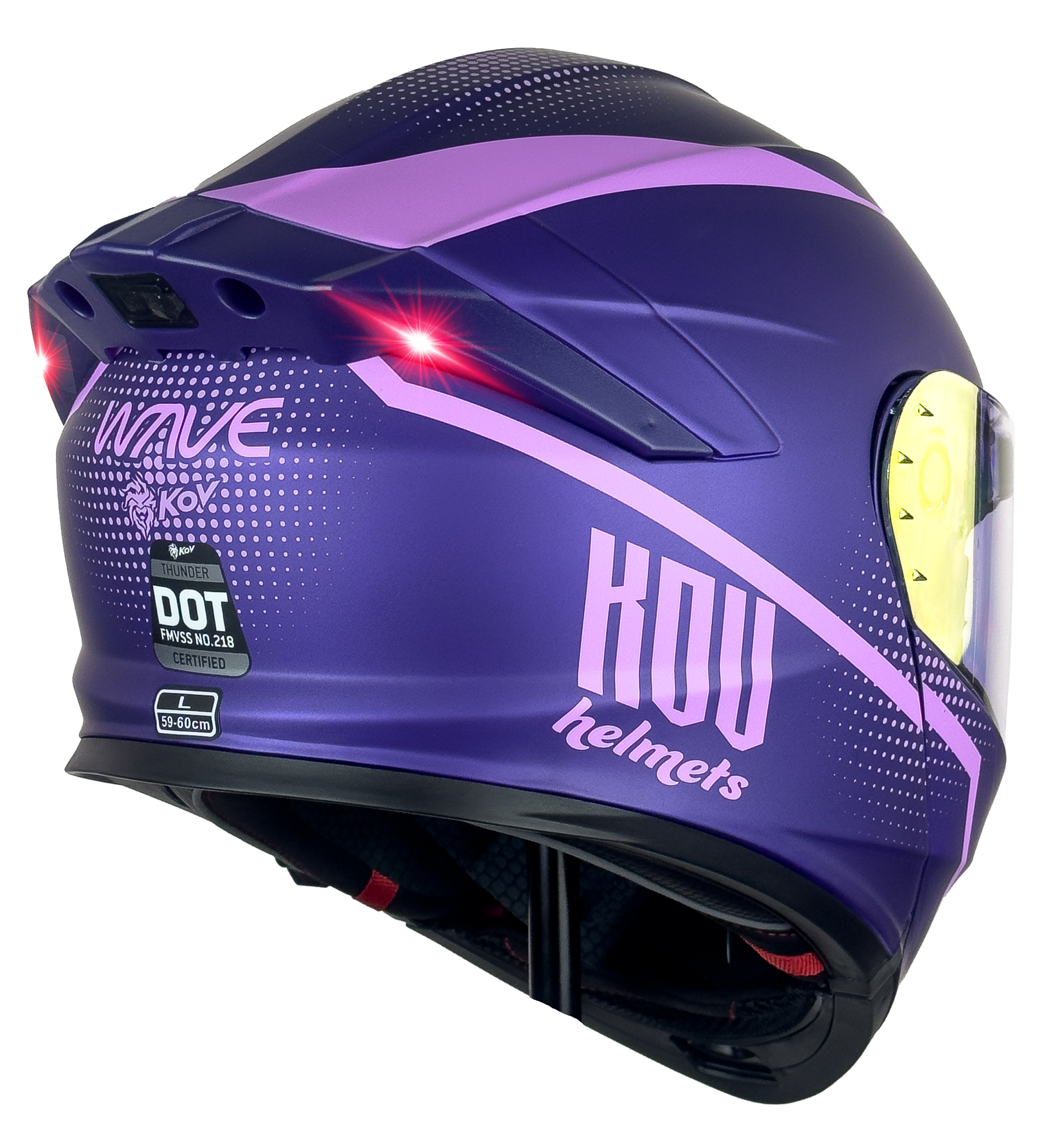 CASCO THUNDER WAVES MORADO Cascos KOV + de motociclista