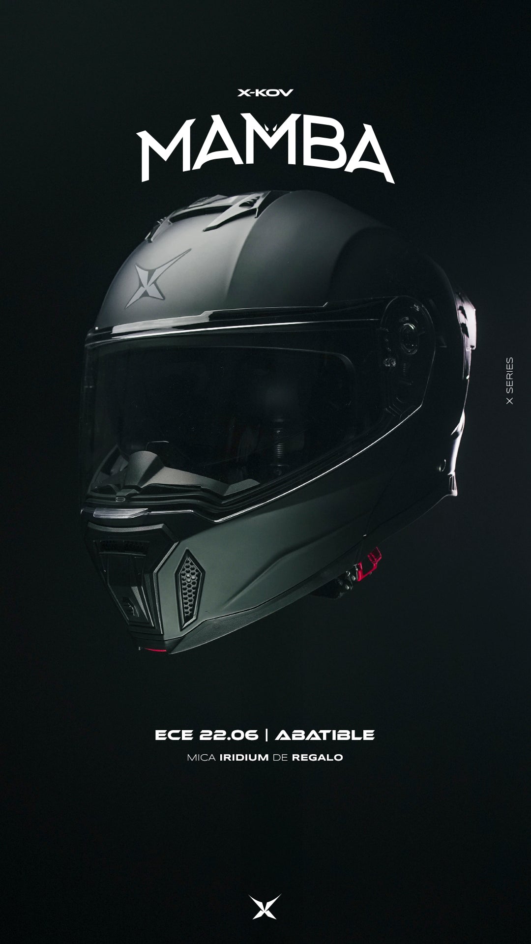 CASCO MAMBA SOLIDO NEGRO MATE