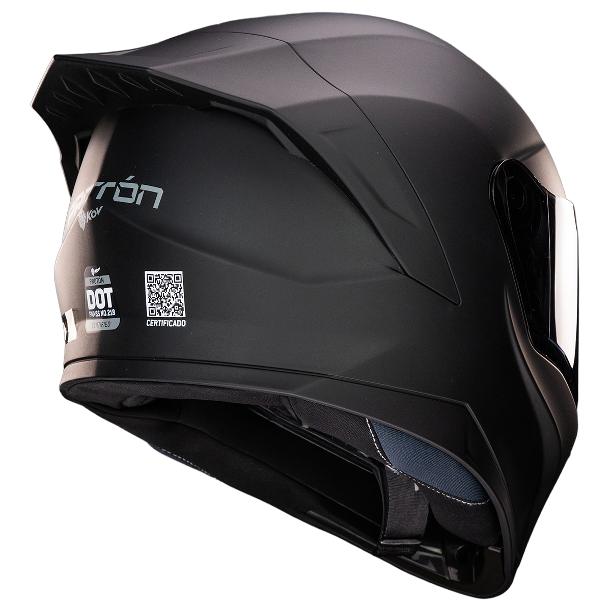 CASCO PROTON SOLIDO NEGRO MATE Cascos KOV + de motociclista