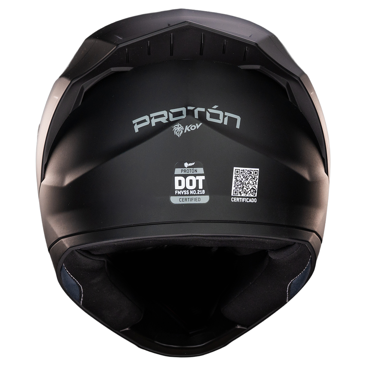 CASCO PROTON SOLIDO NEGRO MATE Cascos KOV + de motociclista
