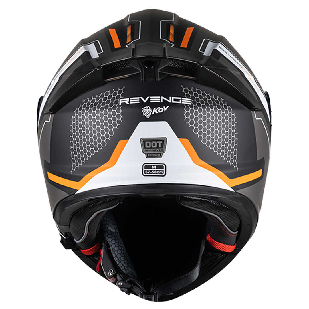 CASCO THUNDER REVENGE NARANJA Cascos KOV + de motociclista