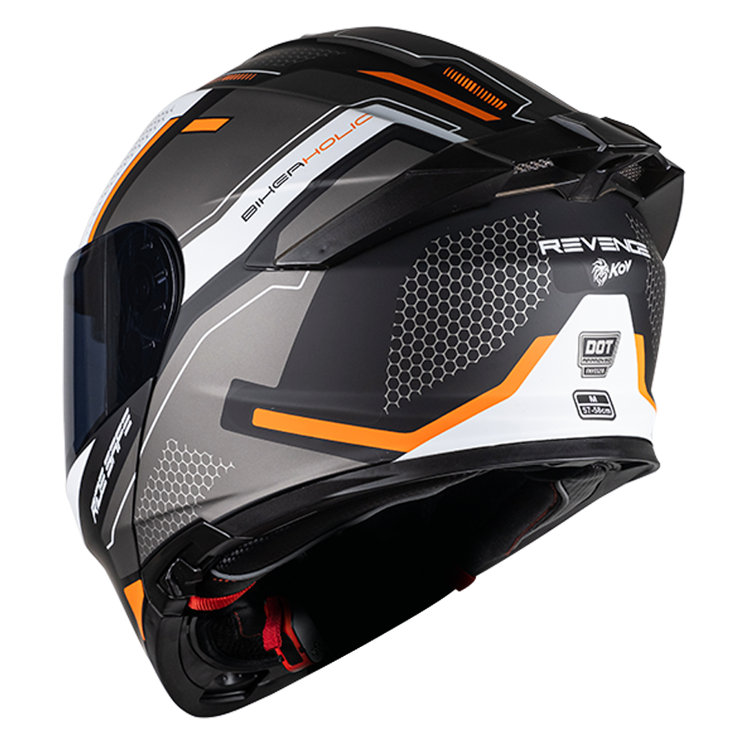 CASCO THUNDER REVENGE NARANJA Cascos KOV + de motociclista