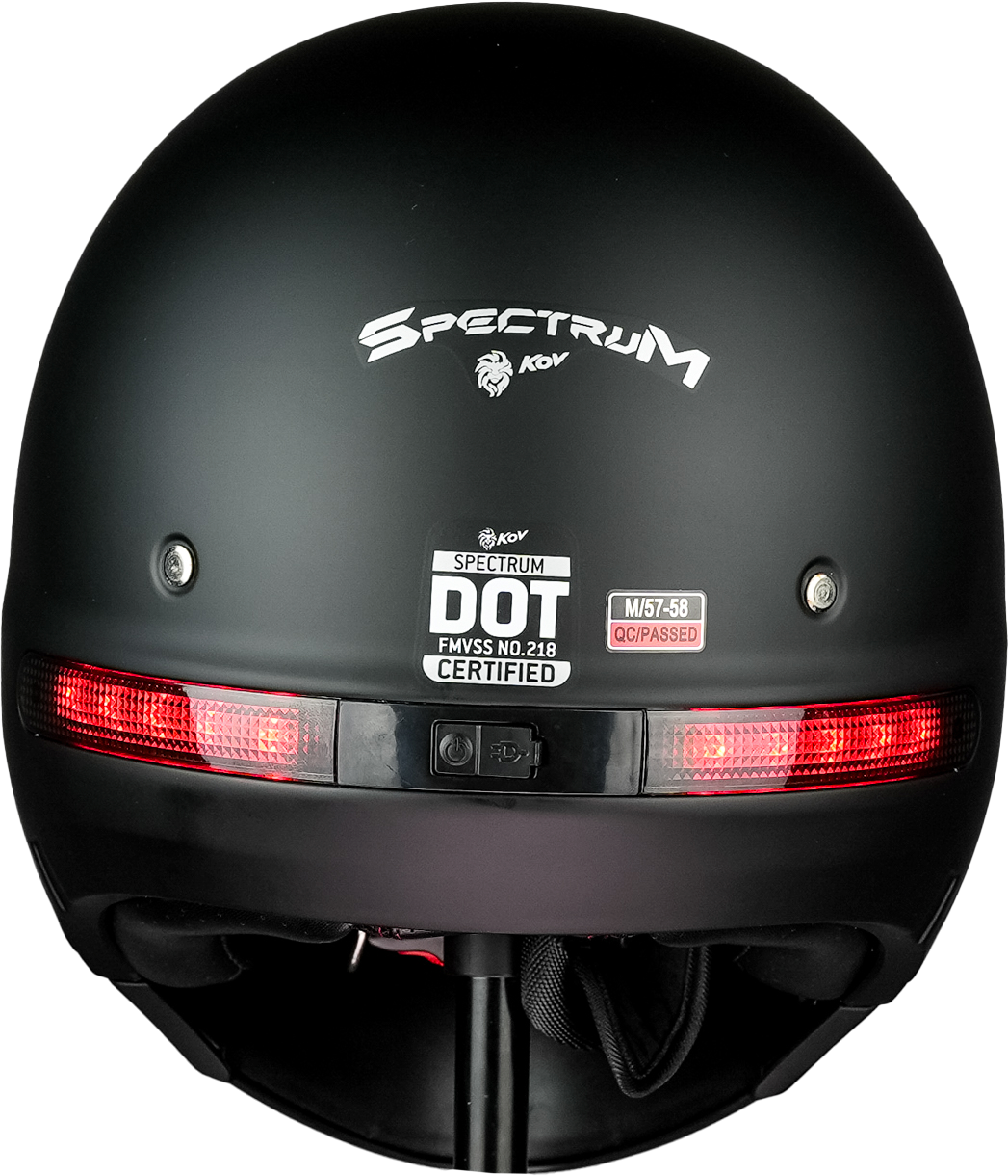 CASCO SPECTRUM NEGRO MATE LUZ LED Cascos KOV + de motociclista