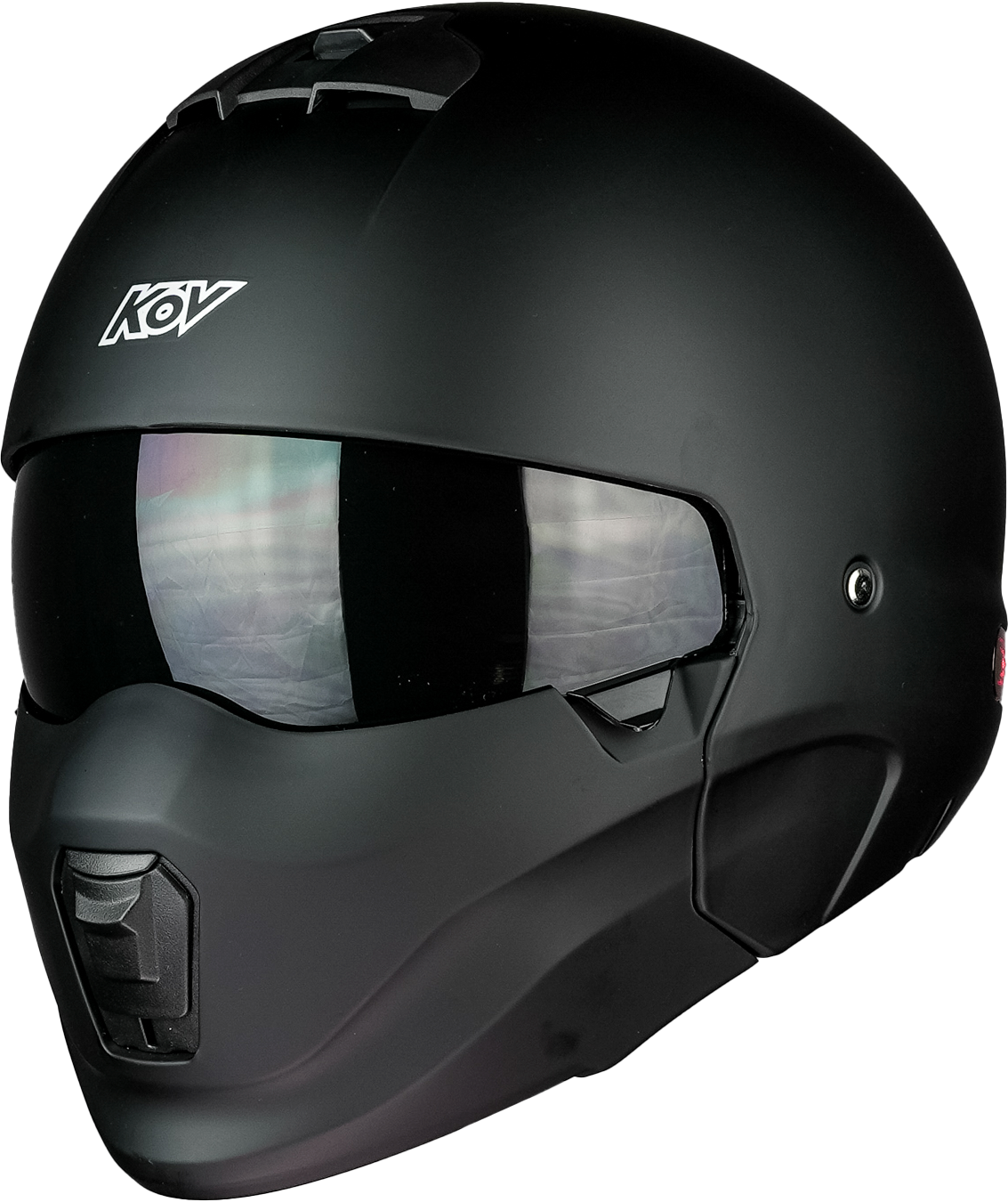 CASCO SPECTRUM NEGRO MATE LUZ LED Cascos KOV + de motociclista